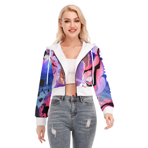 Gear 5 Women's Crop Top Hoodie With Zipper Closure