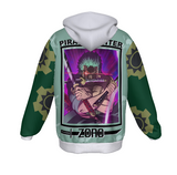 Zoro One Piece Men's Heavy Fleece Zip Up Hoodie